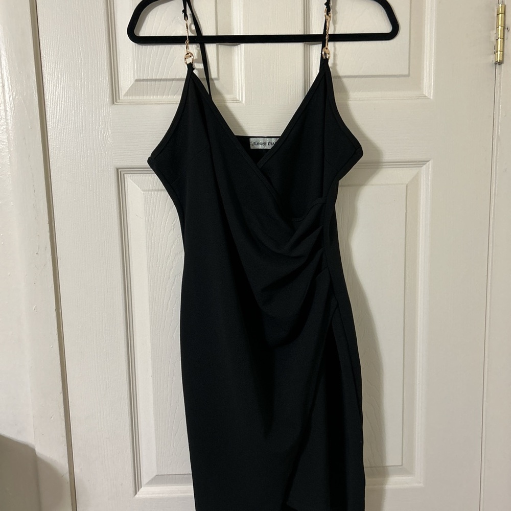 Almost Famous Black Backless Dress